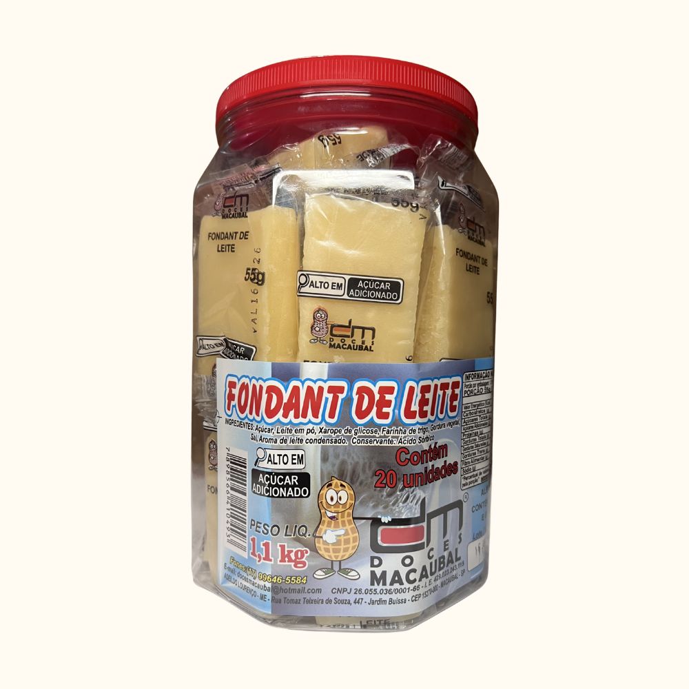 Fondant de Leite Tradicional – Pote 1,2kg com 20 Unidades
