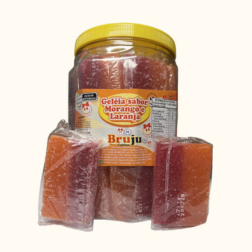 Geleia Sabor Morango e Laranja Bruju – Pote 1,1kg (20 Unidades)
