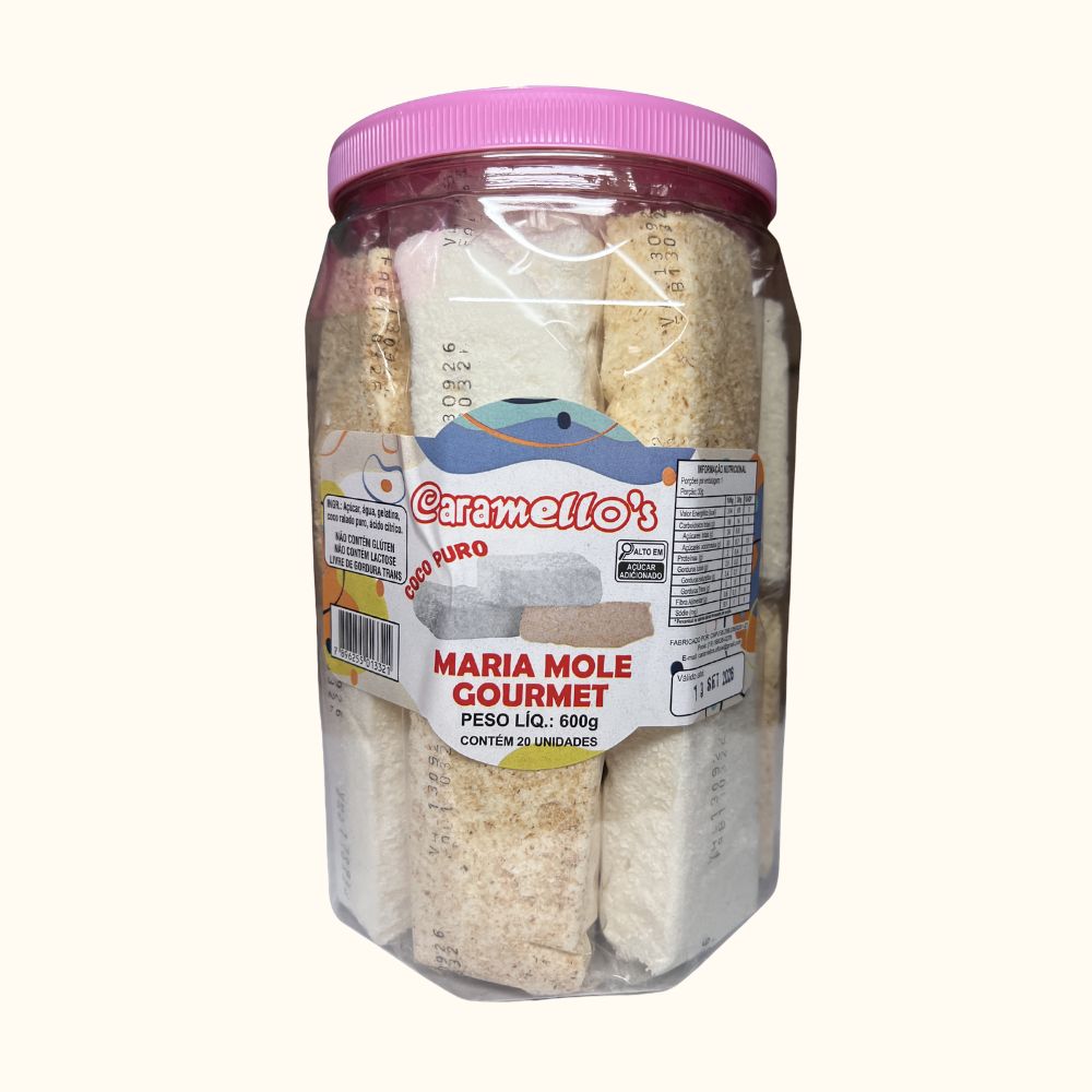 Maria Mole Gourmet Caramello’s – Pote 600g com (20 Unidades)