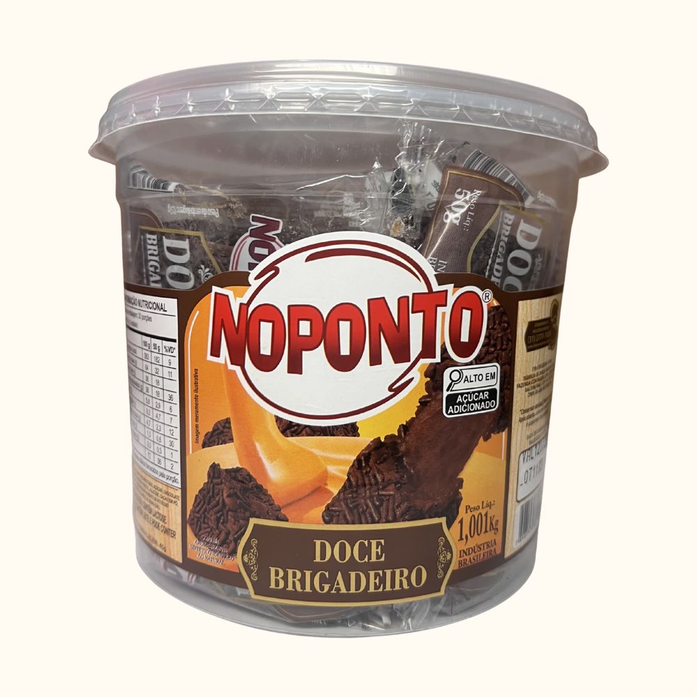 NoPonto Brigadeiro Doce de Leite com Chocolate – Pote 1kg/20unidades