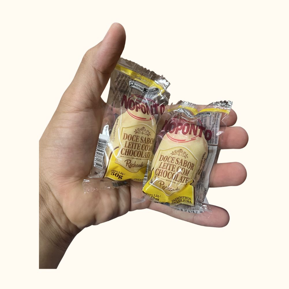Doce de Leite Recheado com Chocolate NoPonto – Pote com 20 Unidades (1kg)