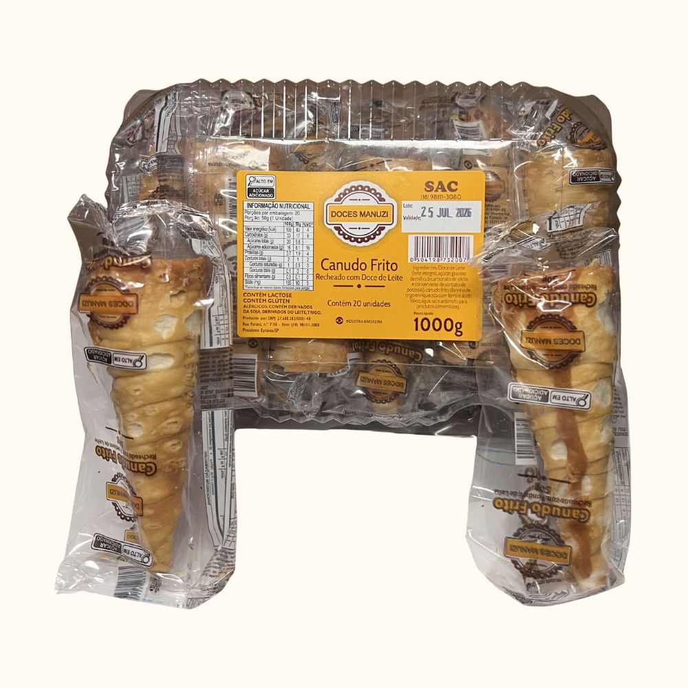 Canudo Frito com Doce de Leite - 1kg/20unidades