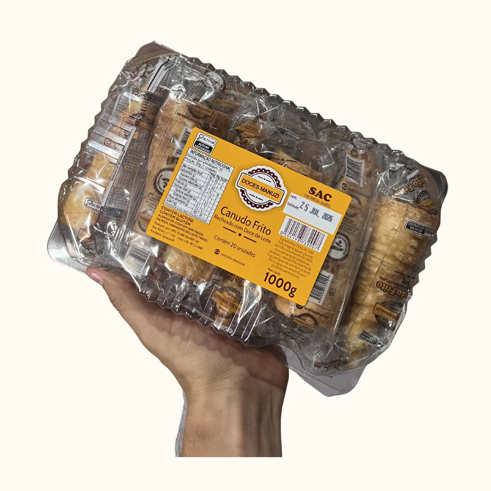 Canudo Frito com Doce de Leite - 1kg/20unidades