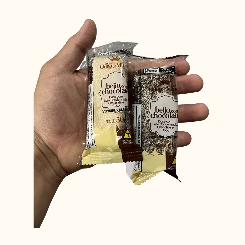 Beijo com Chocolate Ouro de Minas – Pote com 21 Unidades (1,05kg)