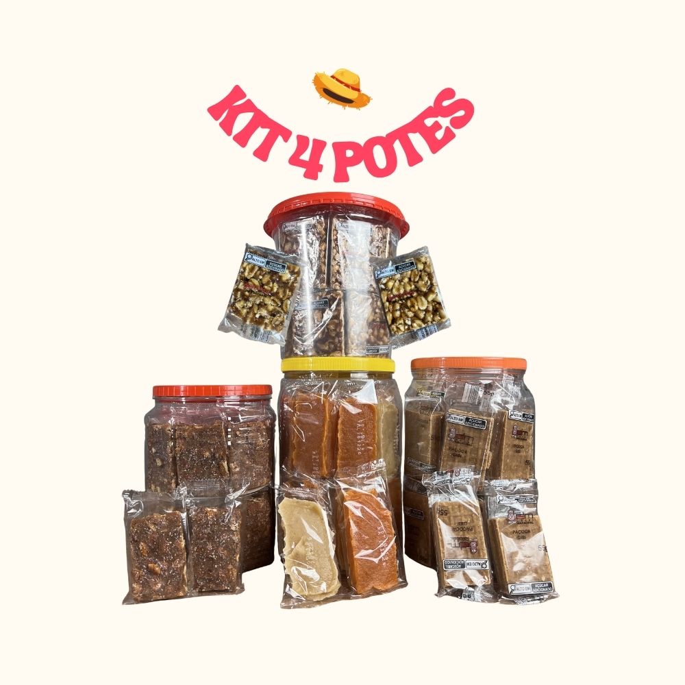 Kit Banquete Arraiá em Família - Combo com 4 Potes Grandes