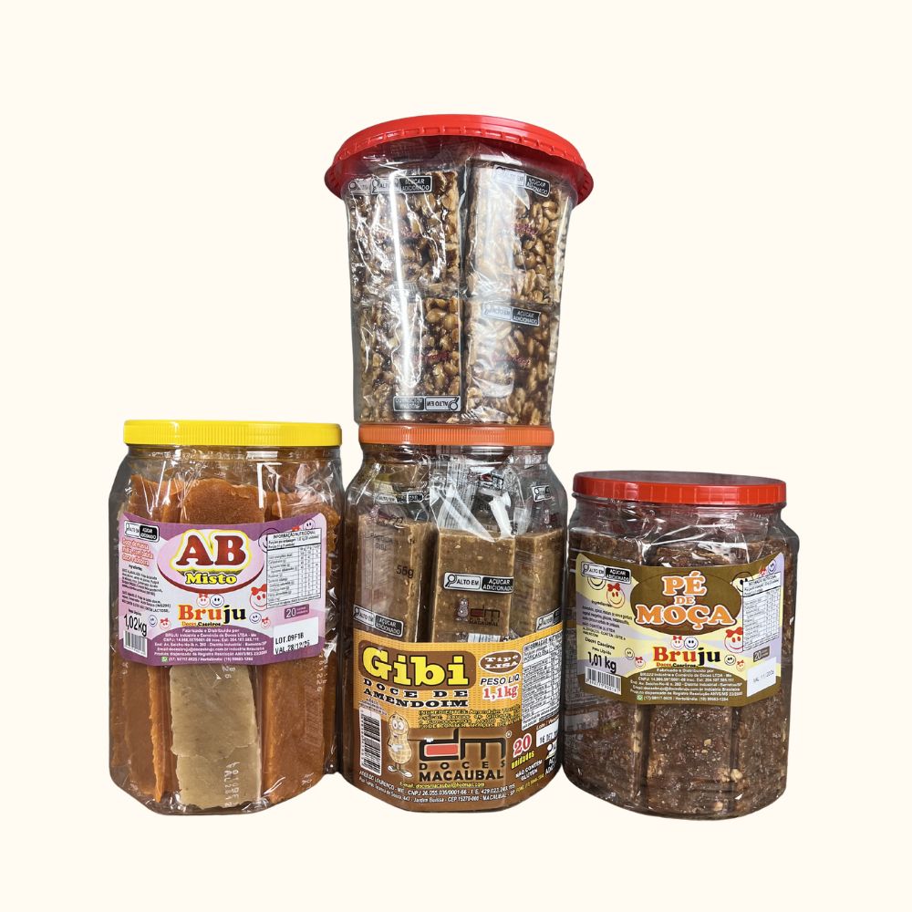 Kit Banquete Arraiá em Família - Combo com 4 Potes Grandes
