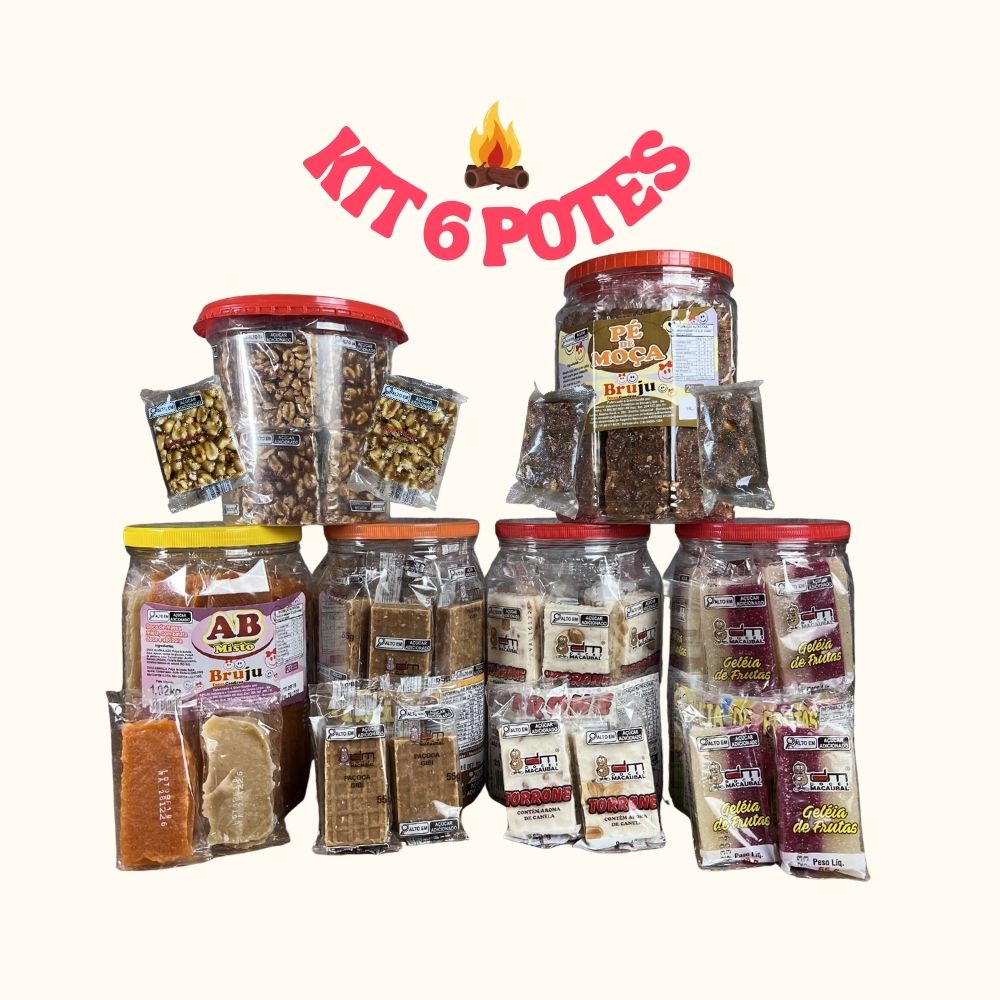 Kit Super Festa de São João - Combo com 6 Potes Grandes
