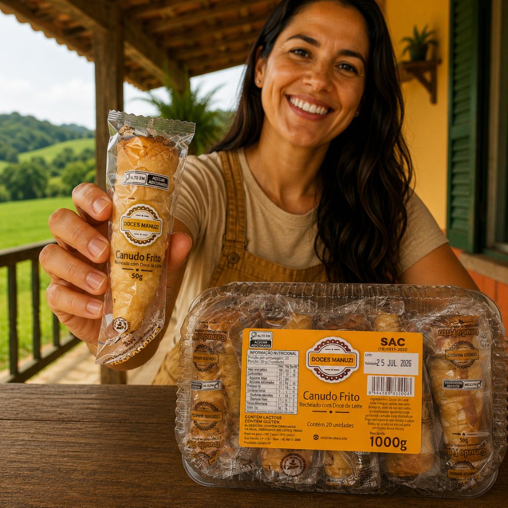 Canudo Frito Doce de Leite 1kg – 20 unidades embaladas