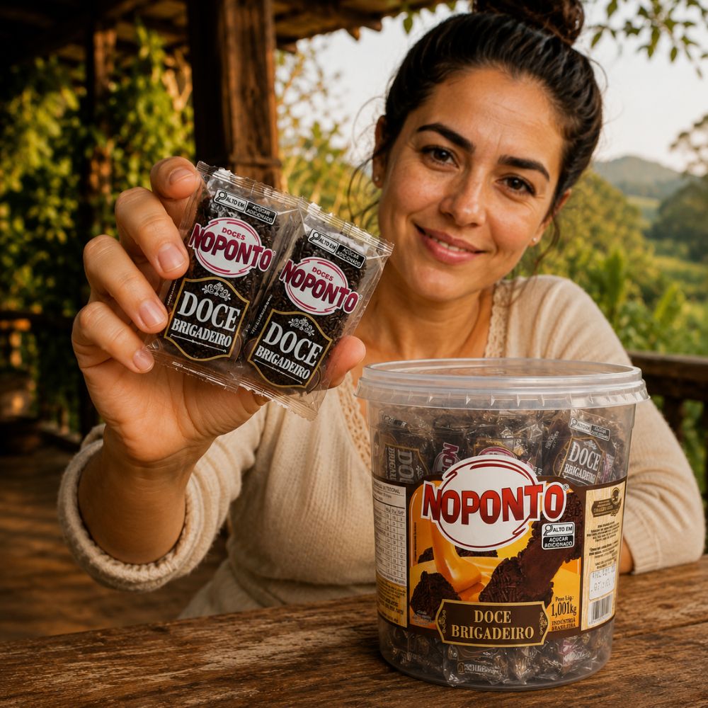 Brigadeiro Doce de Leite com Chocolate Noponto 1kg – 20 unidades embaladas