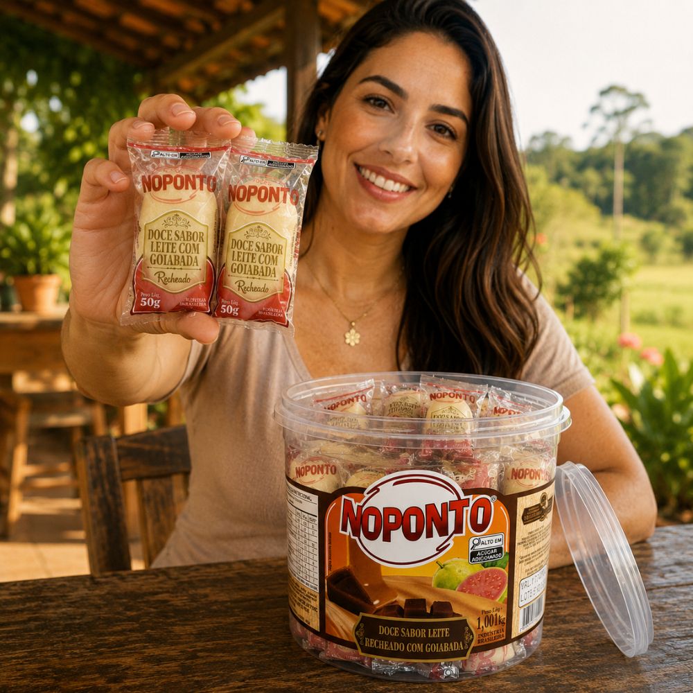 Doce de Leite Recheado com Goiabada – Pote com 20 Unidades (1kg)