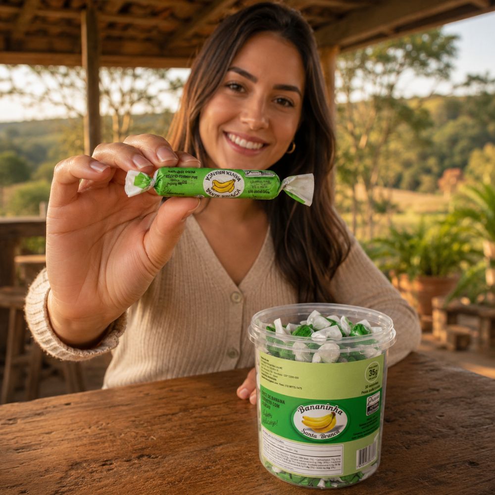 Bananinha Santa Branca 1,05kg – 30 unidades embaladas