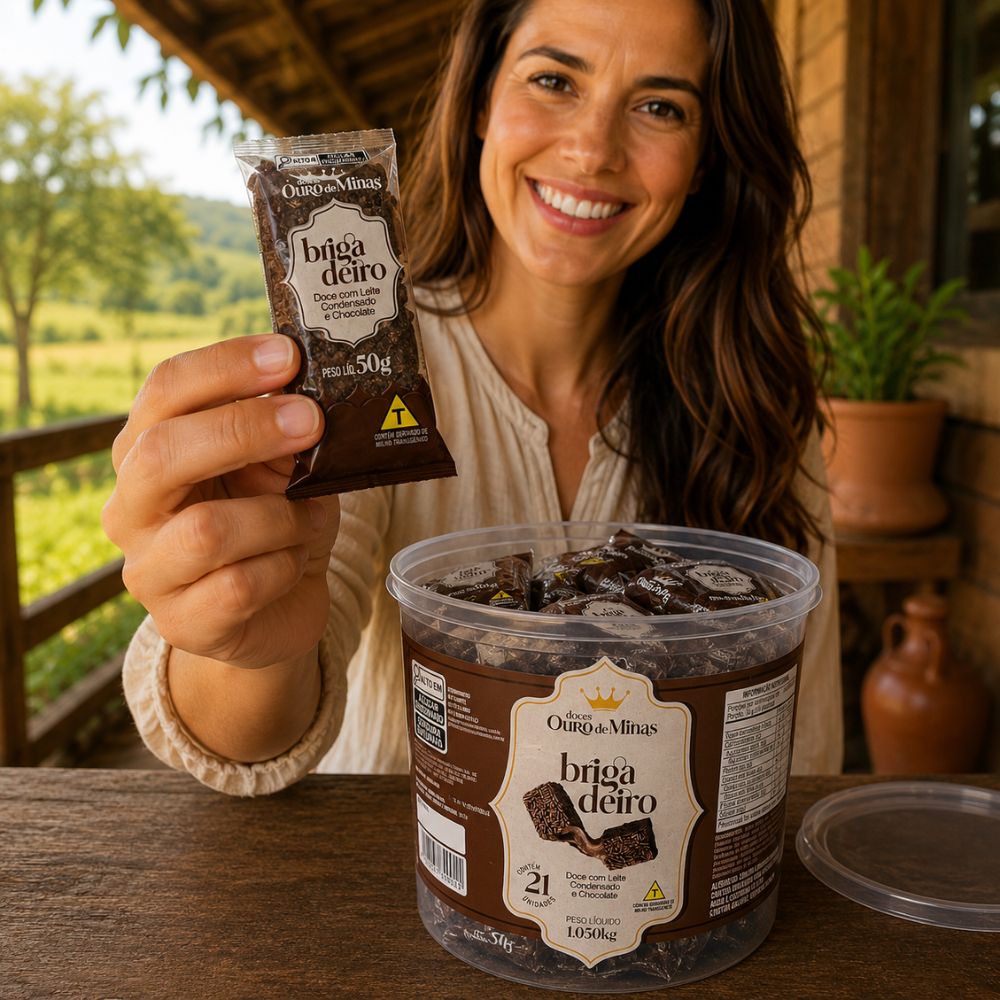 Brigadeiro Ouro de Minas 1,05kg – 21 unidades embaladas