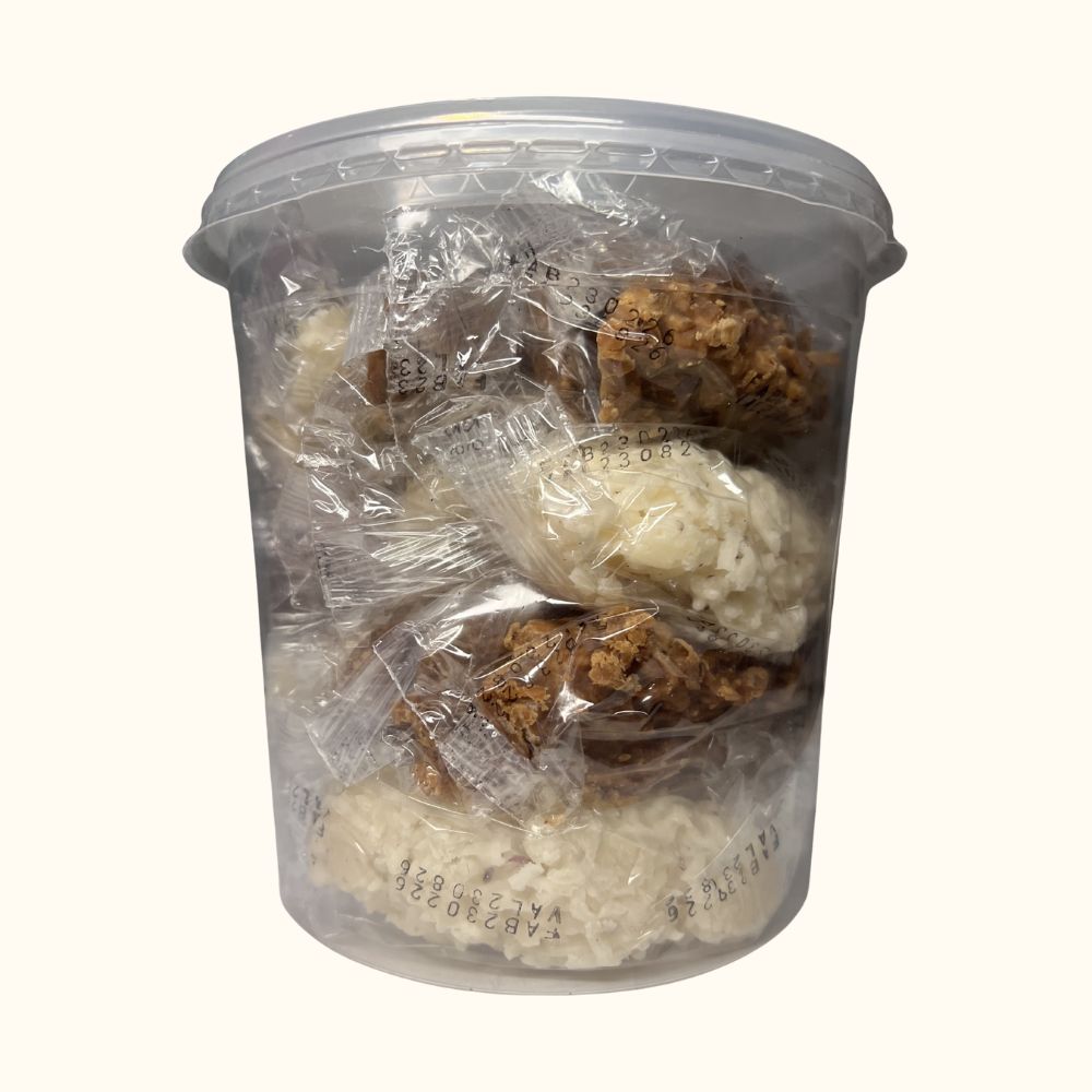 Cocada Mista Prainha – Pote com 20 Unidades (1,1kg)