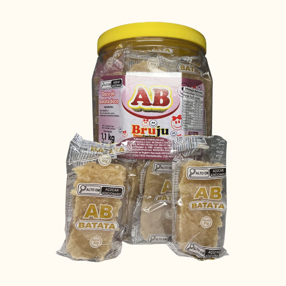 Doce de Batata Doce Tradicional Bruju – Pote 1,1kg (20 Unidades)