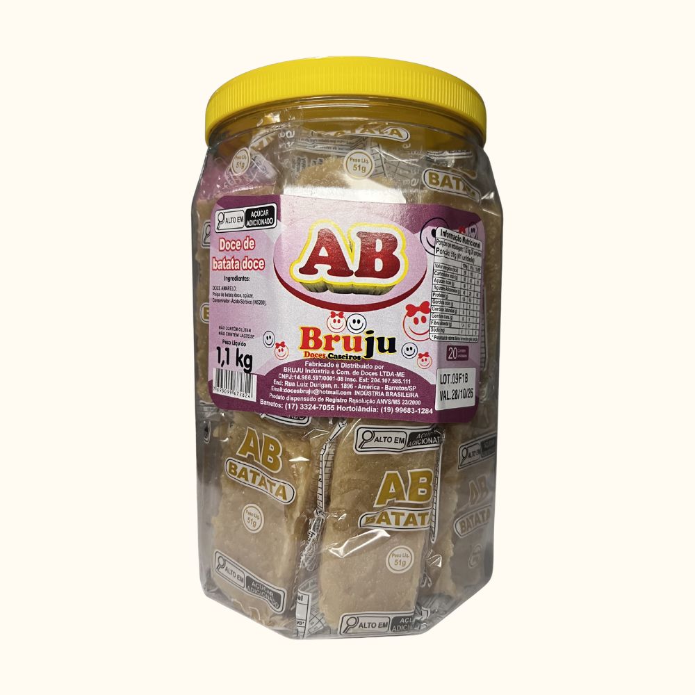 Doce de Batata Doce Tradicional Bruju – Pote 1,1kg (20 Unidades)