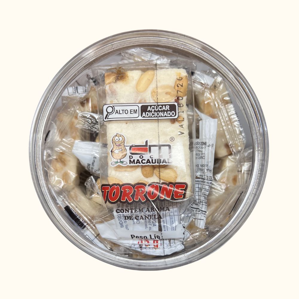 Torrone Crocante de Amendoim – Pote 850g com 20 Unidades