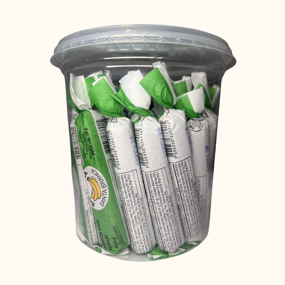 Bananinha Santa Branca – Pote com 30 Unidades (1,05kg)