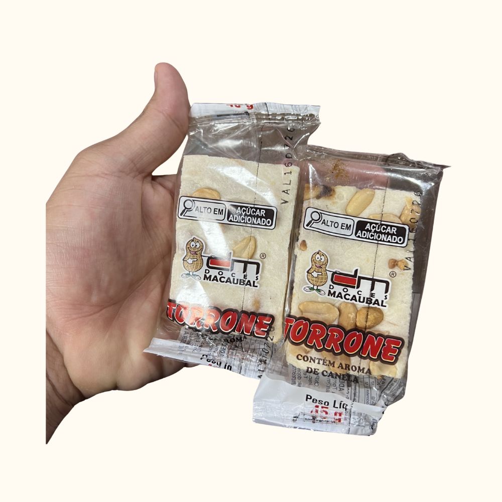 Torrone Crocante de Amendoim – Pote 850g com 20 Unidades
