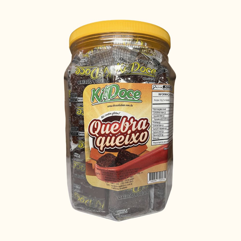 Quebra-Queixo Tradicional KidDoce – Pote com 20 Unidades (1,02kg)