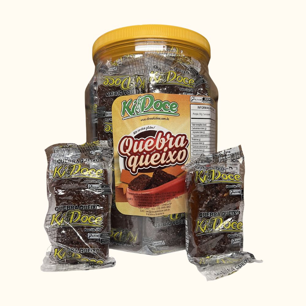 Quebra-Queixo Tradicional KidDoce – Pote com 20 Unidades (1,02kg)