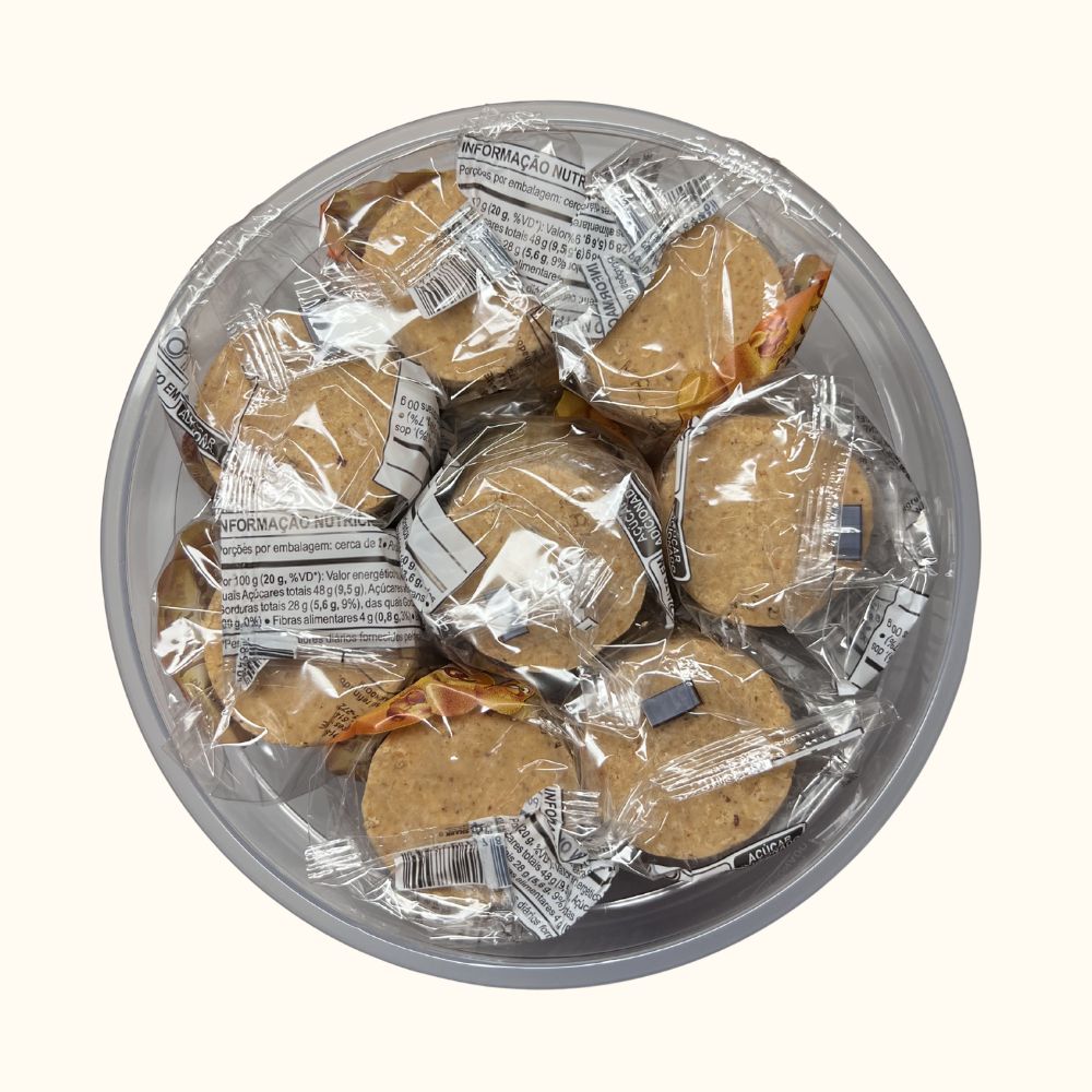 Paçoca Rolhão de Amendoim – 1,1kg/Pote com 20 Unidades