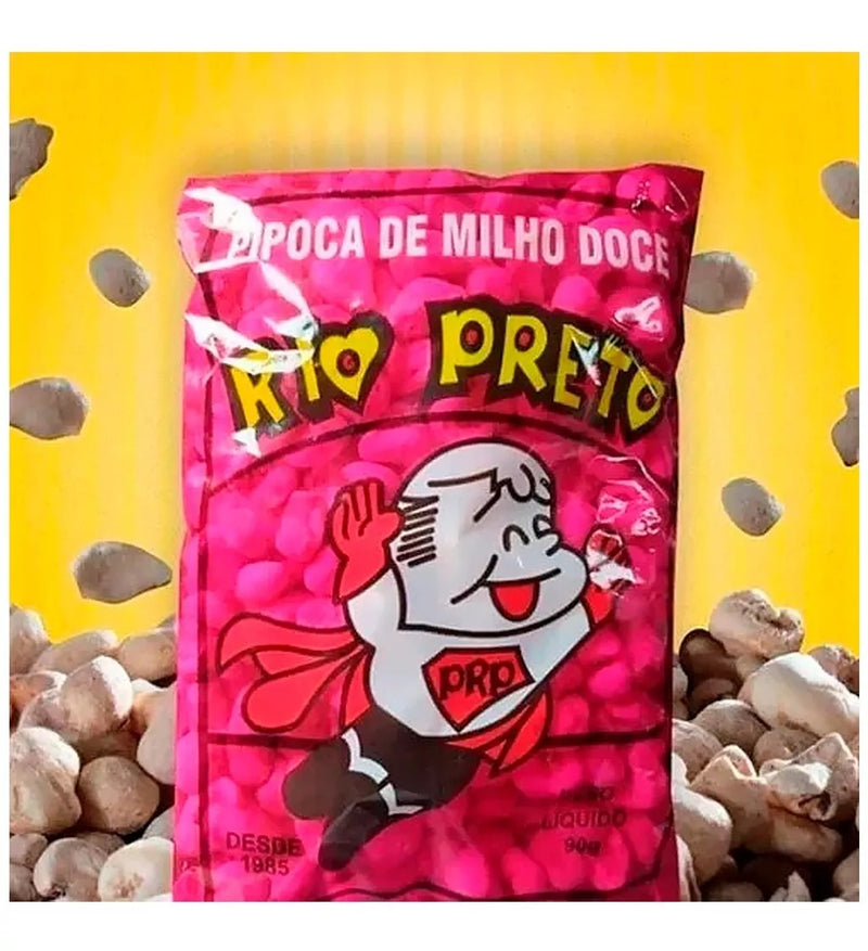Pipoca Milho Doce Rio Preto Adocicada 50 Un De 20gr - Emporium Dos Doces
