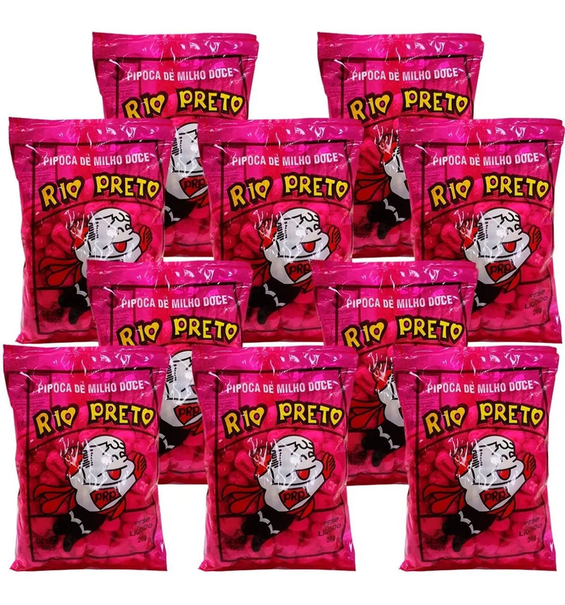 Pipoca Milho Doce Rio Preto Adocicada 50 Un De 20gr - Emporium Dos Doces