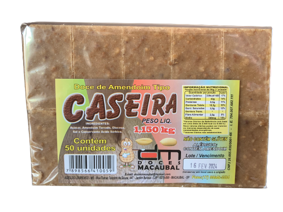 Paçoca Caseira DM - 1,150kg - Emporium Dos Doces