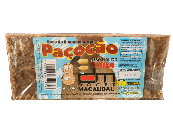 Paçocão DM - 1,8kg/30unidades - Emporium Dos Doces