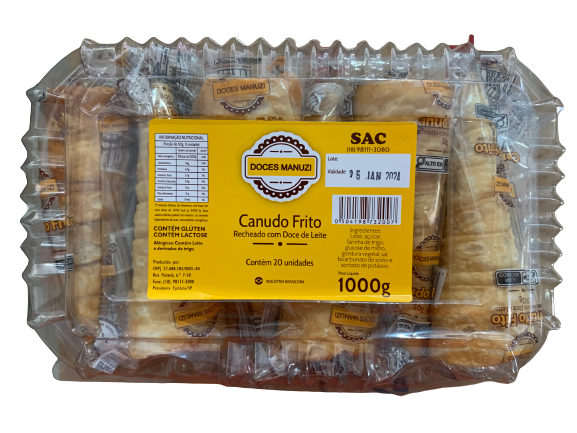 Canudo Frito com Doce de Leite - 1kg/20unidades - Emporium Dos Doces
