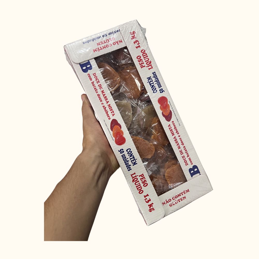 Doce de Massa Mista de Batata Doce e Abóbora – 1,3kg com 50 Unidades