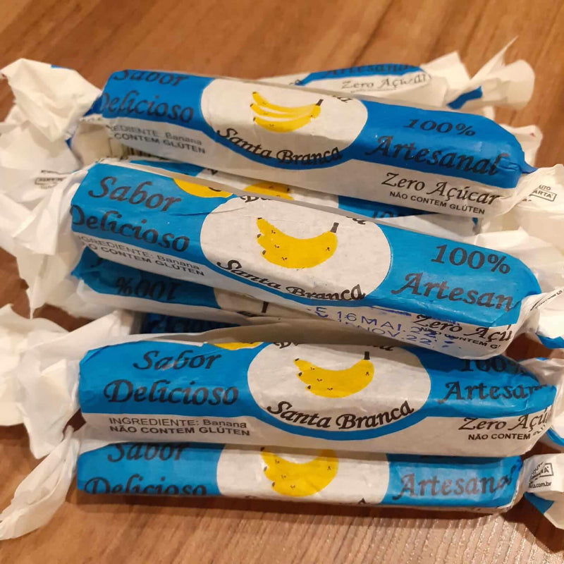 Bananinha Santa Branca Zero Açúcar - Pote Com 30 Unidades - Emporium Dos Doces